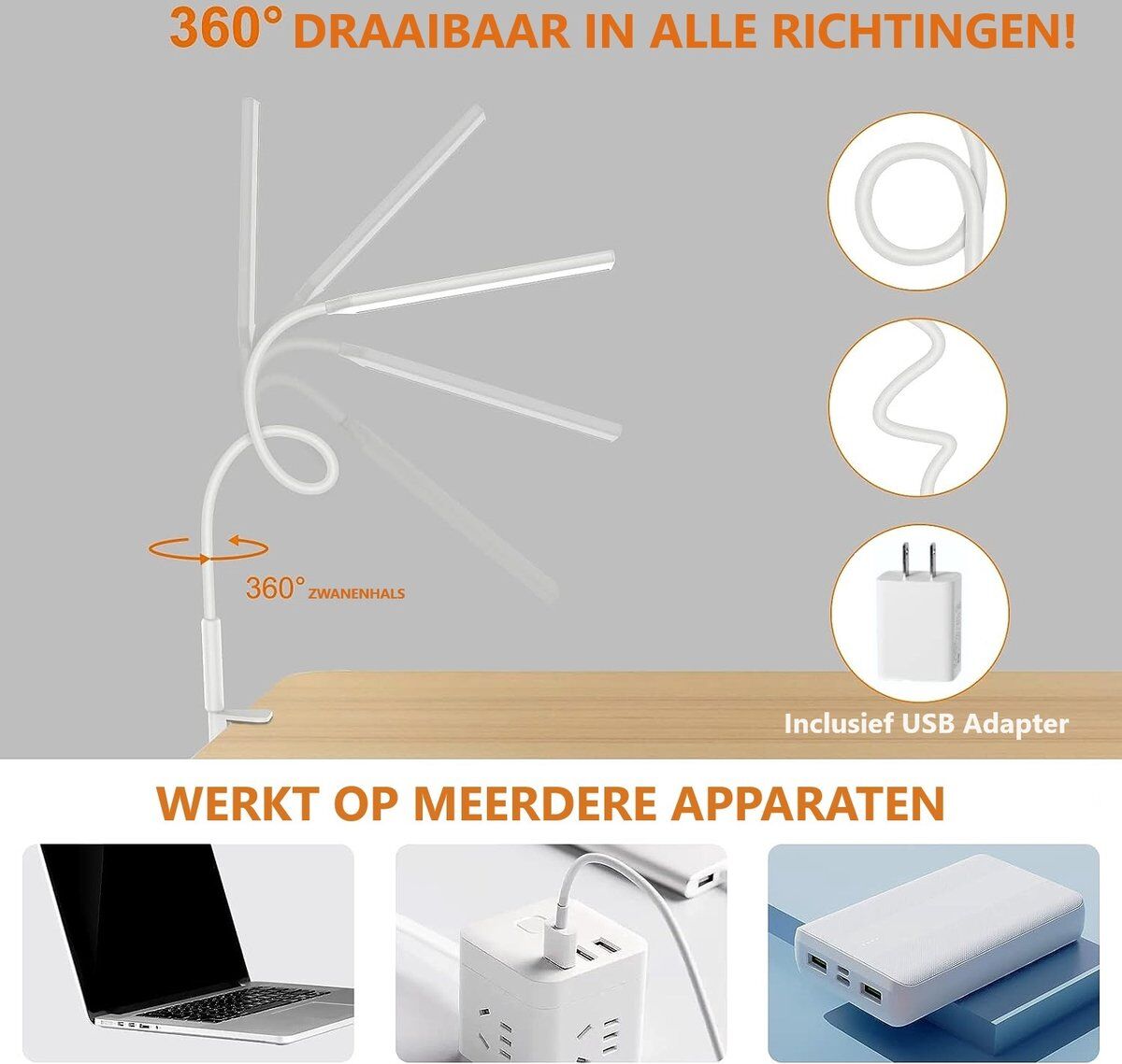 Flexibele bureaulamp led