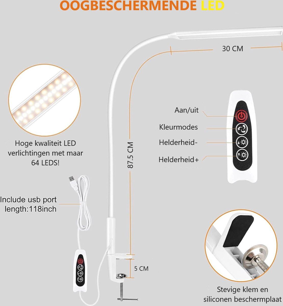 Flexibele bureaulamp led