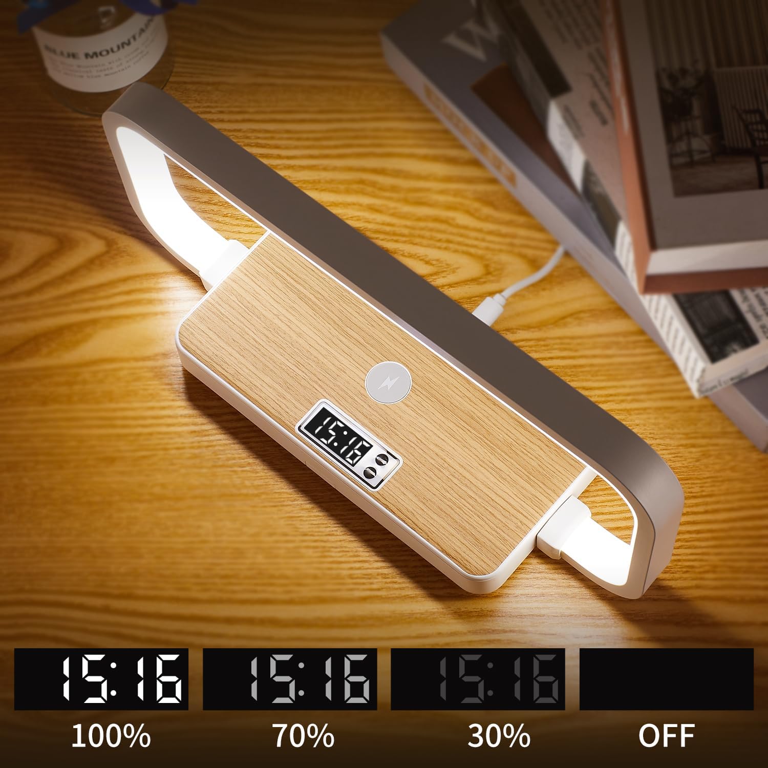 Digitale wekker met draadloze oplader