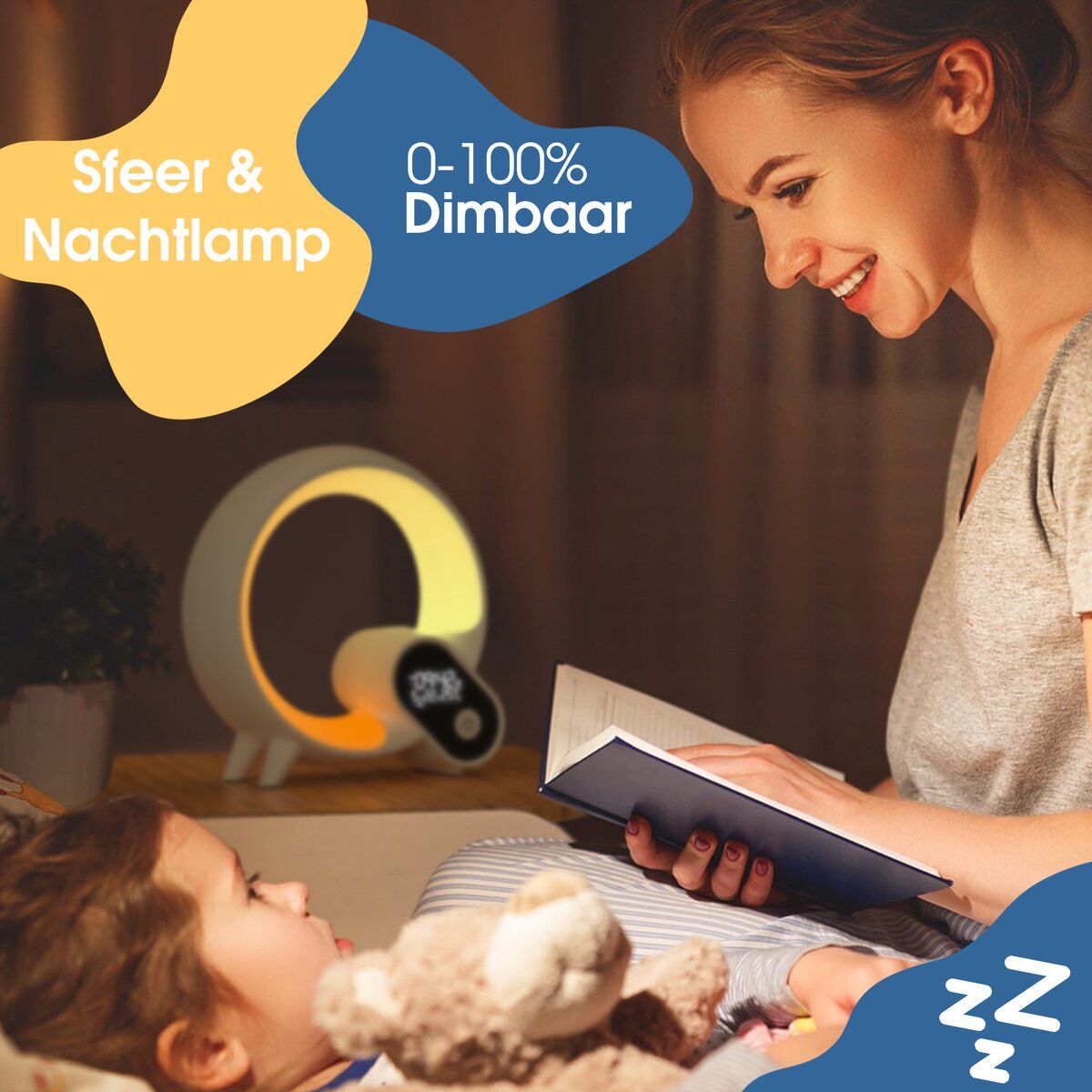 Digitale wekker – Lichtwekker met White noise & Nachtlamp - Afbeelding 9