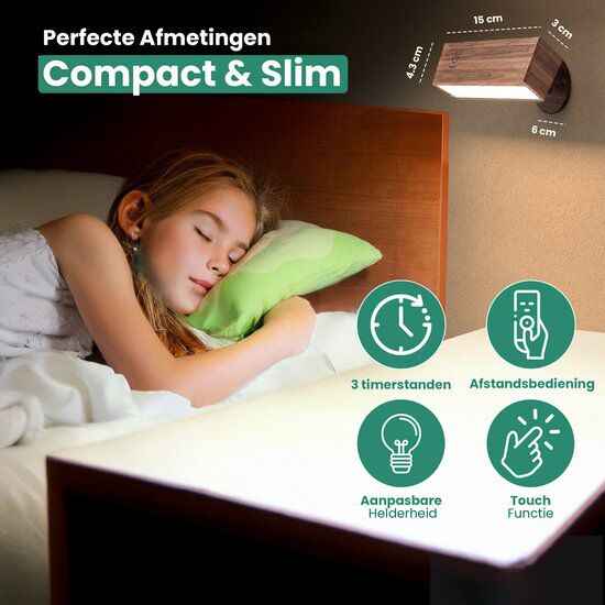 Draadloze Wandlamp – Oplaadbare Kastverlichting Touchbediening - Afbeelding 14