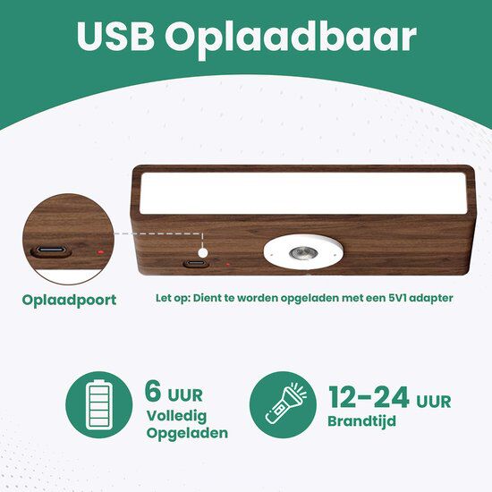 Draadloze Wandlamp – Oplaadbare Kastverlichting Touchbediening - Afbeelding 13