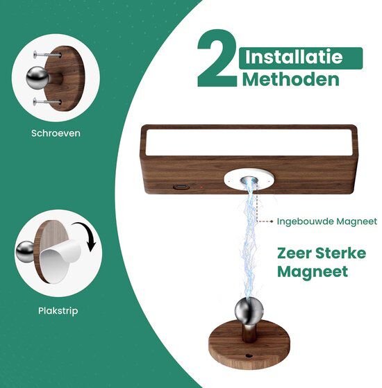 Draadloze Wandlamp – Oplaadbare Kastverlichting Touchbediening - Afbeelding 11
